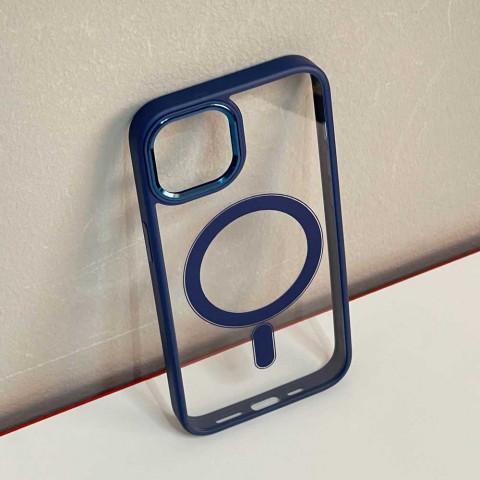 Чехол Crystal case with MagSafe для iPhone 14 (Blue)